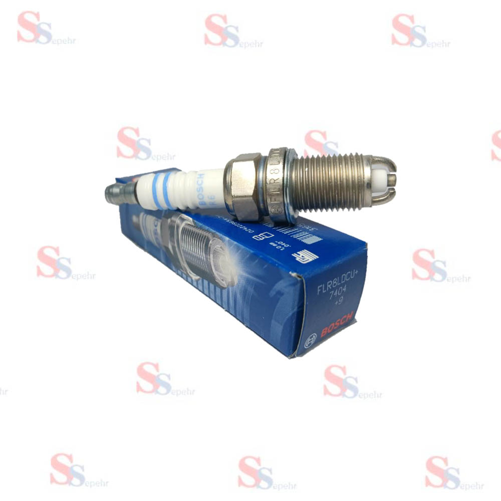 flr8ldcu+9 7404 شمع موتور دو پلاتین پایه کوتاه بوش اصلی کد FLR8LDCU+9 7404 - Image 1