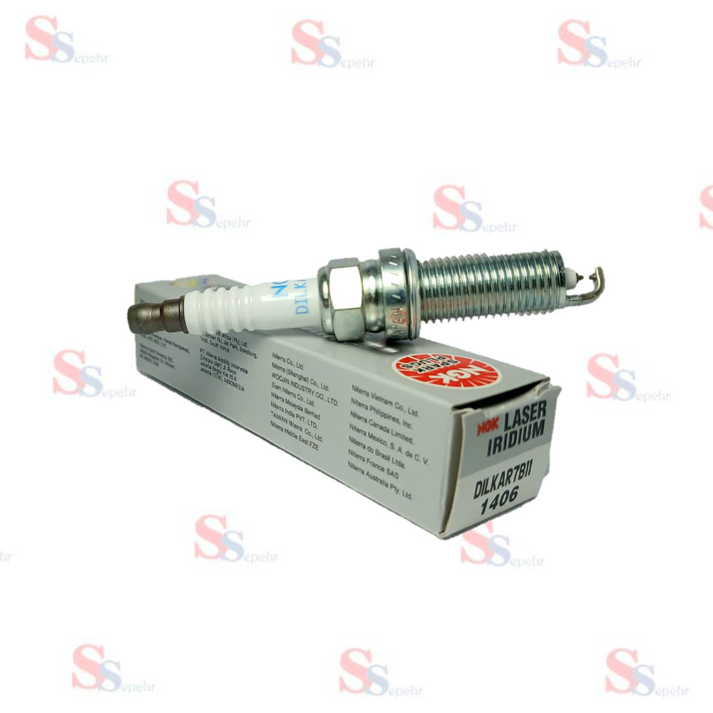 dilkar7b11 ngk شمع دبل ایریدیوم پایه بلند ان جی کی اصلی کد DILKAR7B11 1406 - Image 1